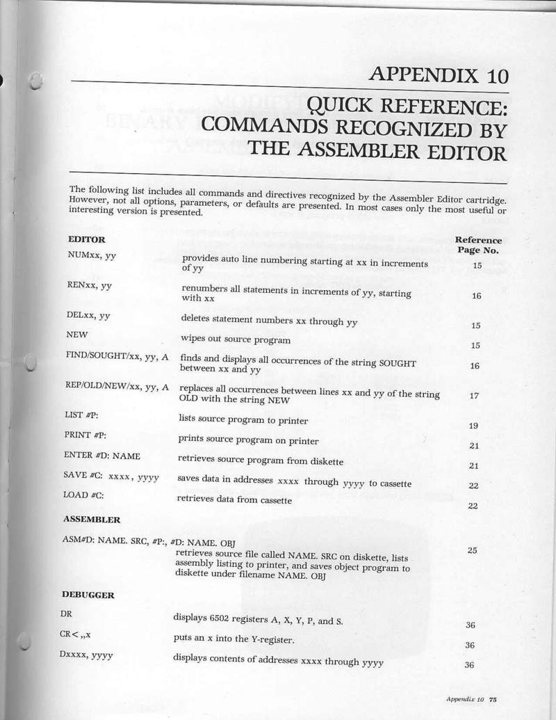 Instructions page 85