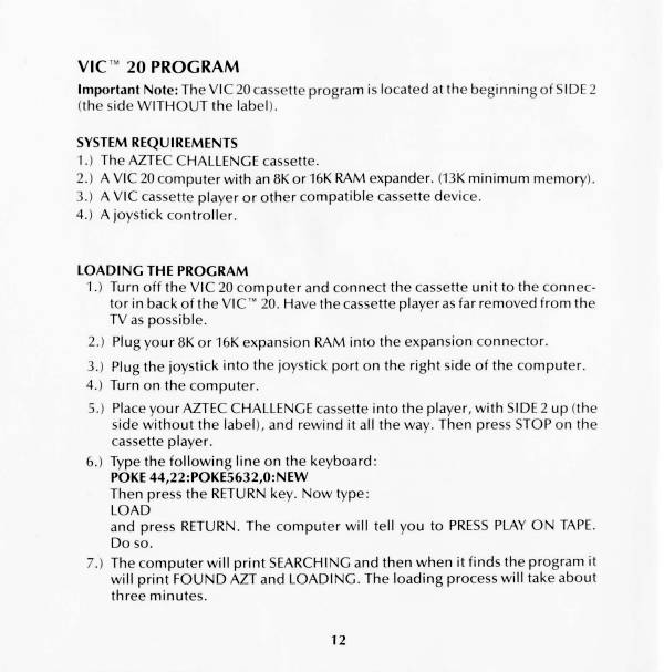 Instructions page 12