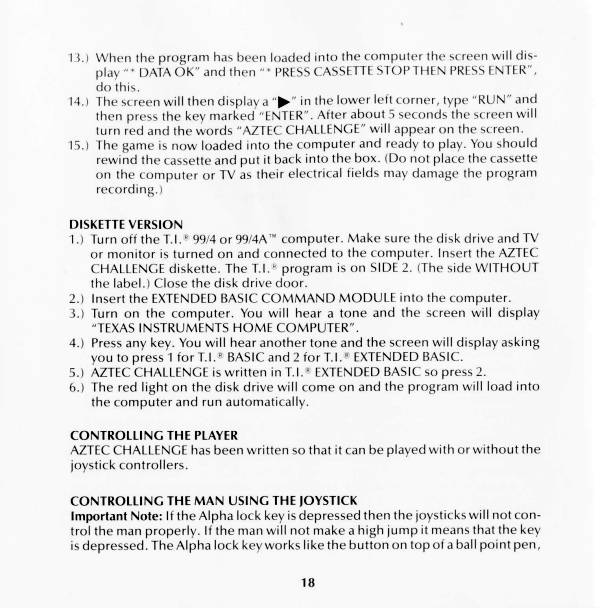 Instructions page 18