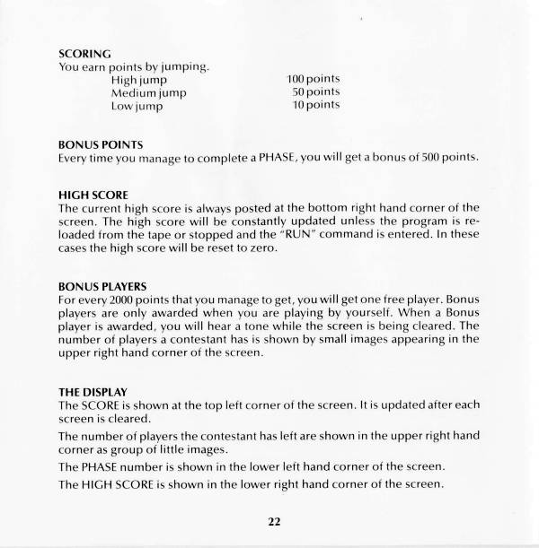 Instructions page 22