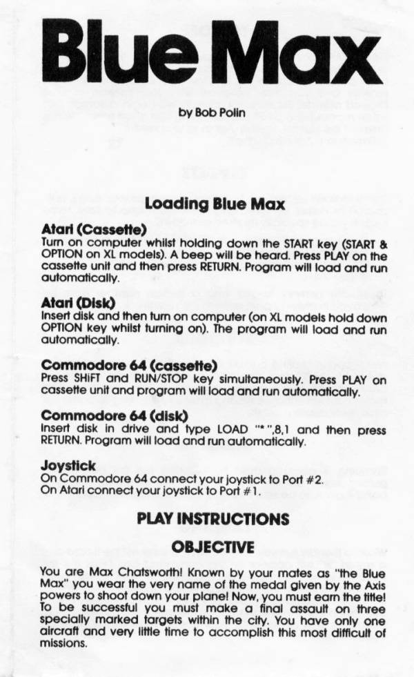 Instructions page 1
