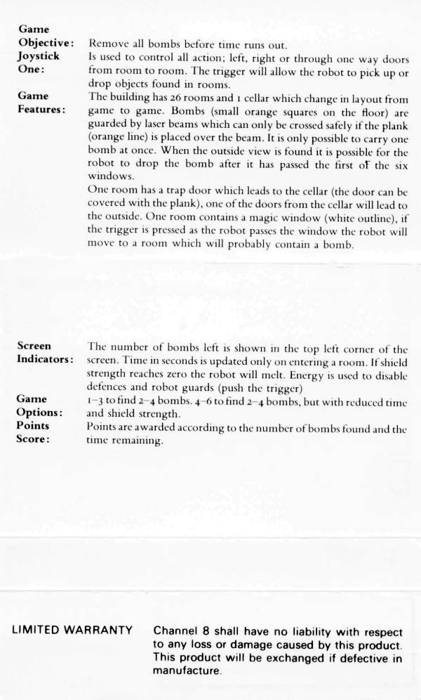 Instructions page 1