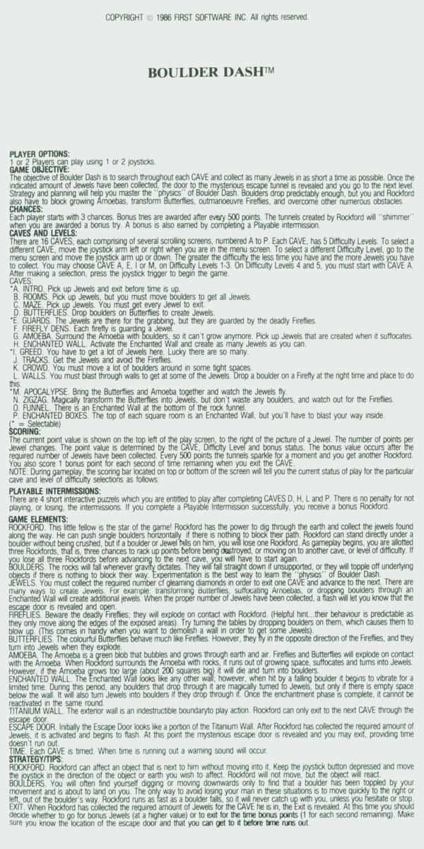 Instructions page 1