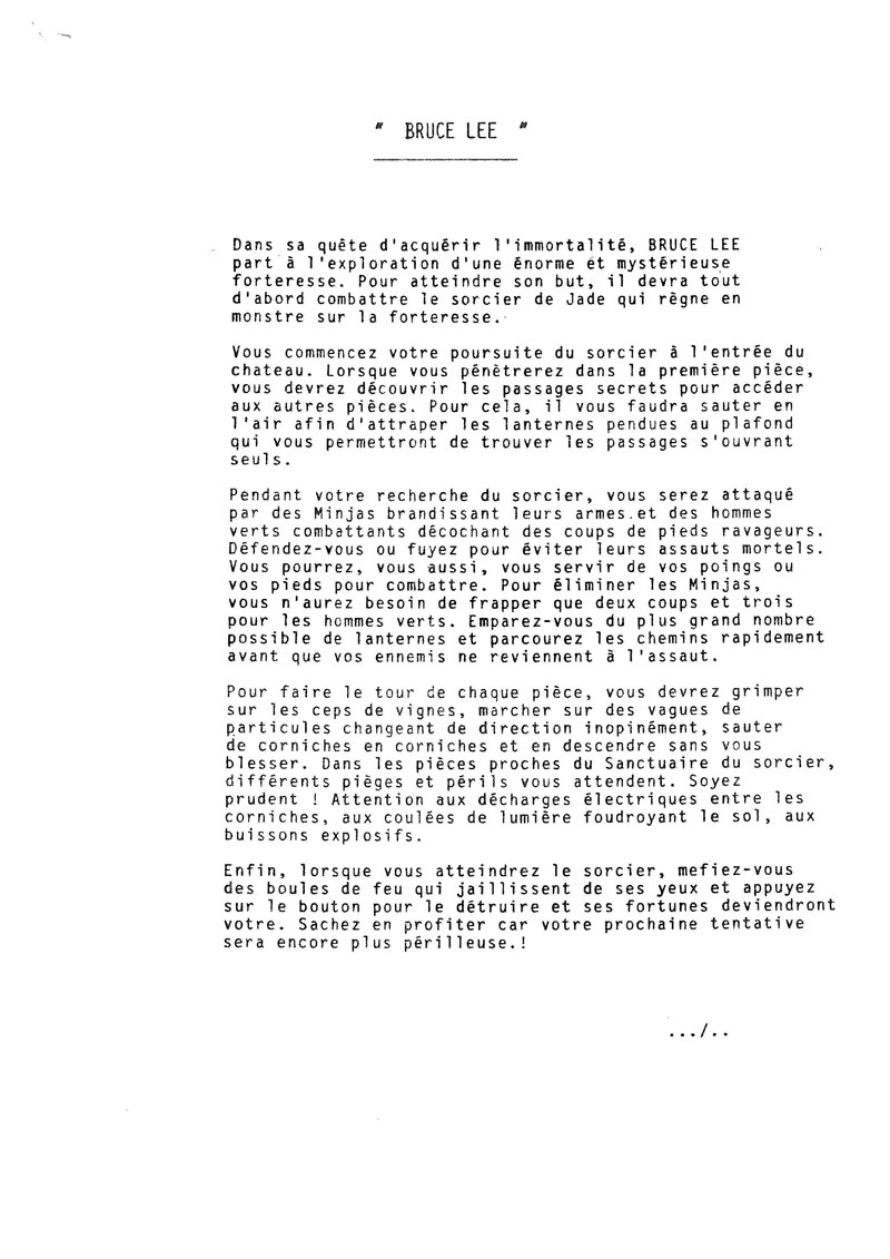 Instructions page 1