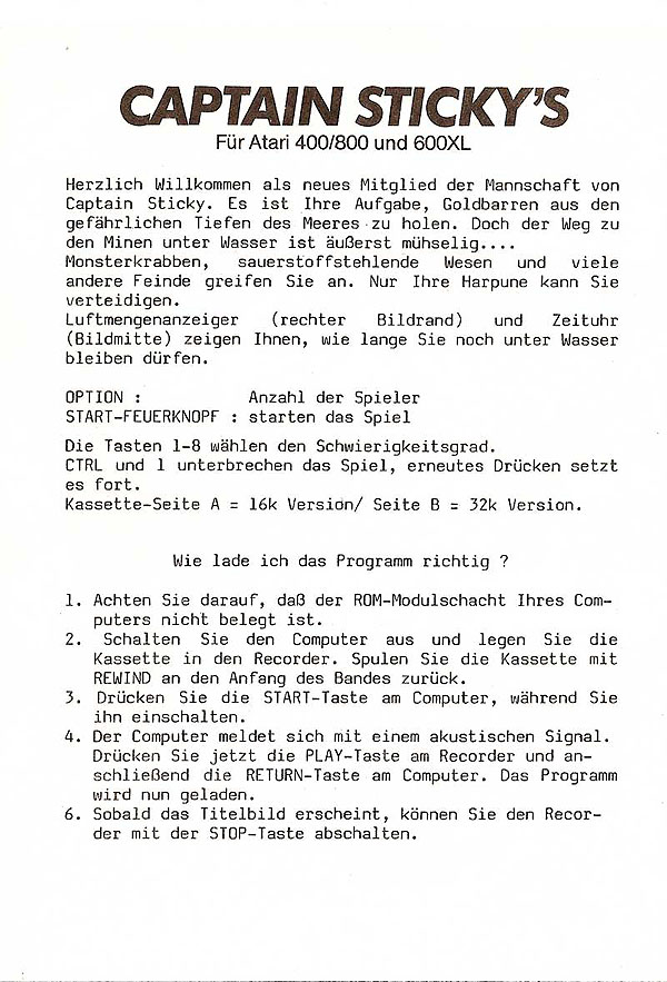 Instructions page 1