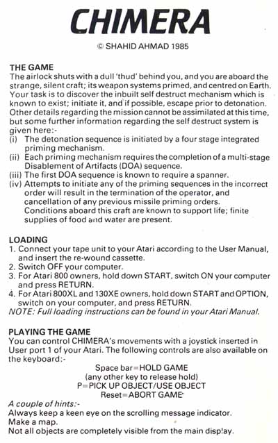 Instructions page 1