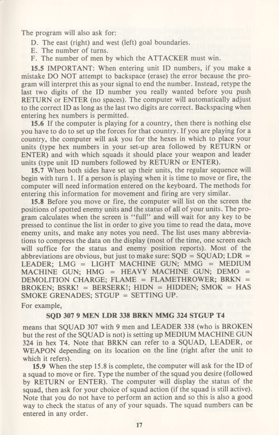 Instructions page 18