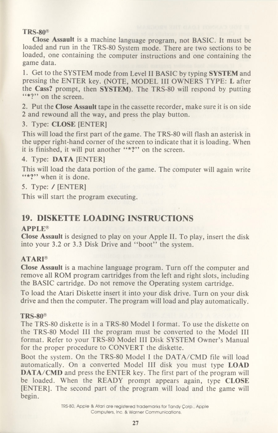 Instructions page 28