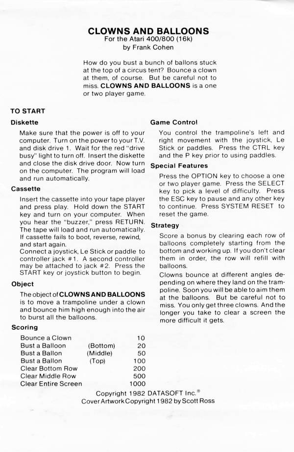 Instructions page 1