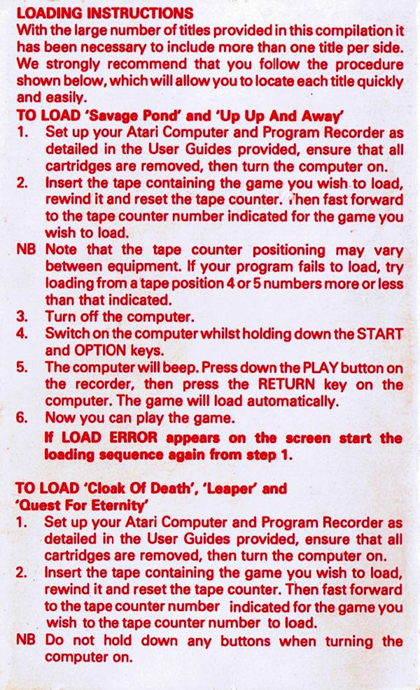 Instructions page 1