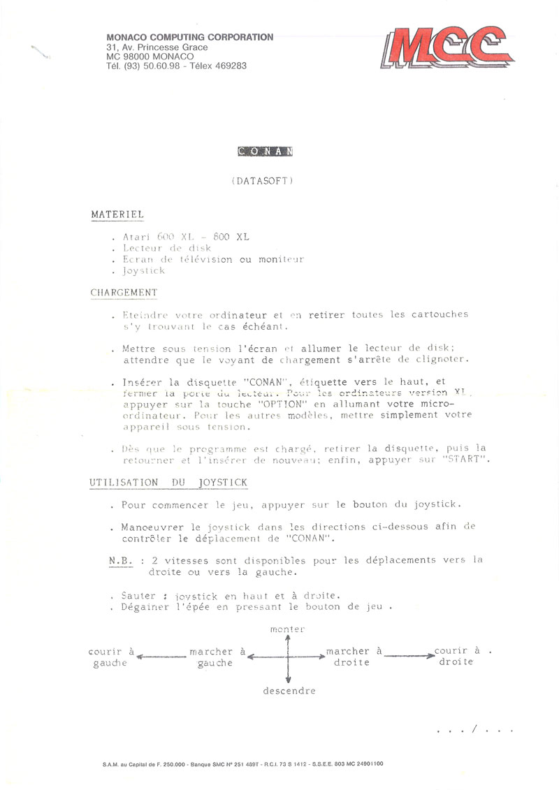 Instructions page 1