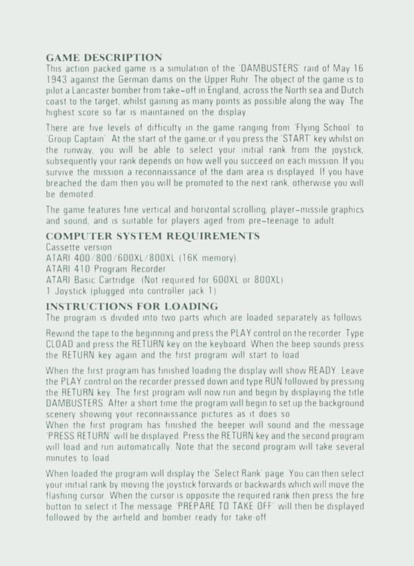 Instructions page 1
