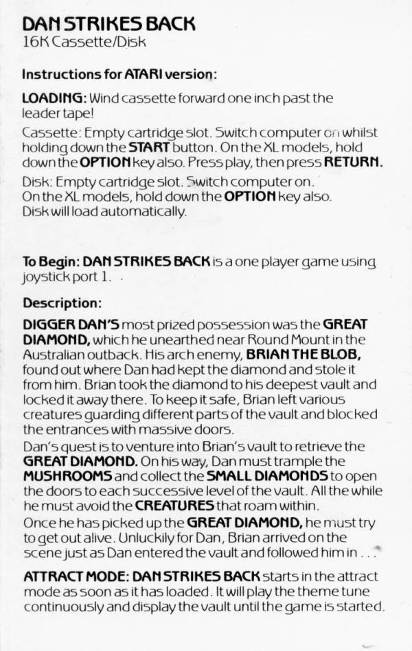 Instructions page 1