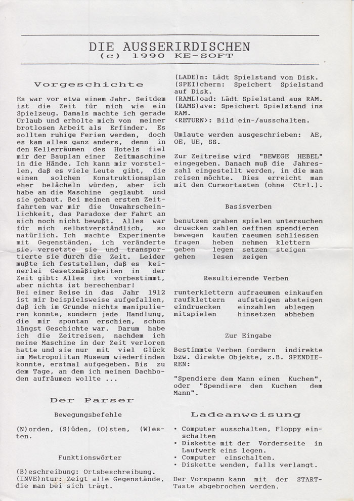 Instructions page 1