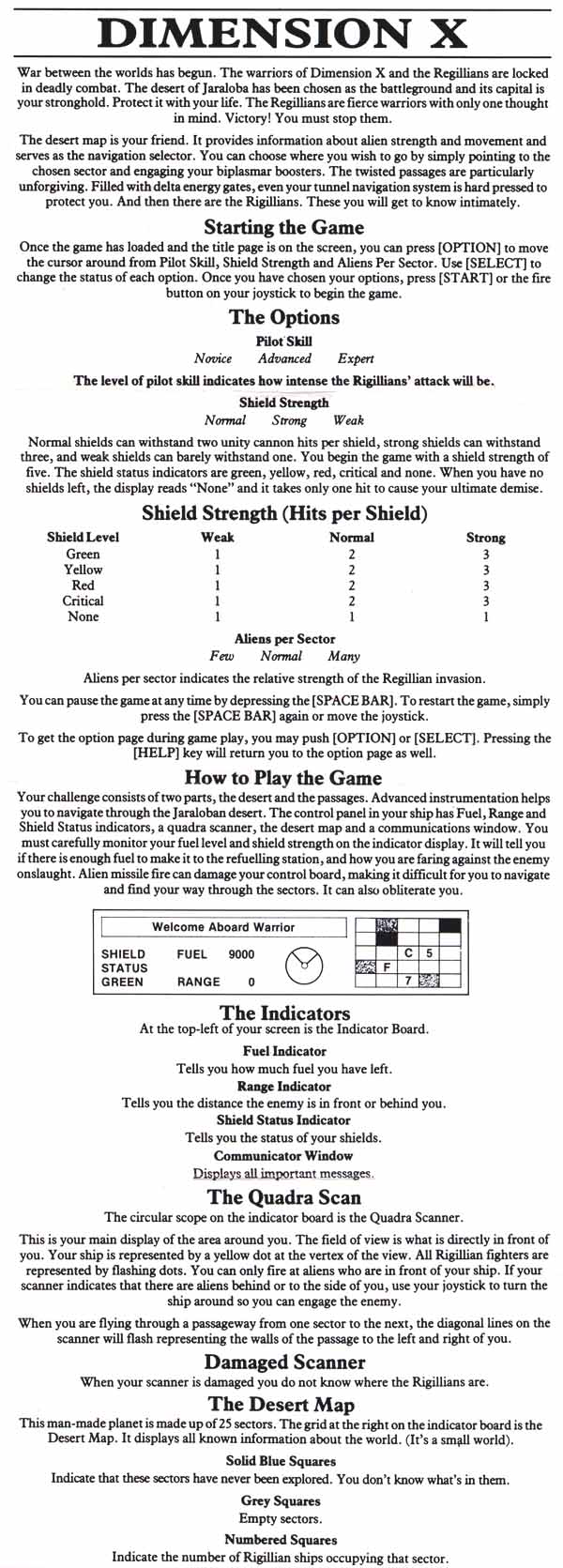 Instructions page 1