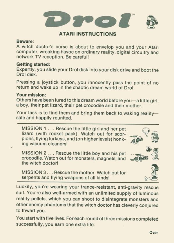 Instructions page 1