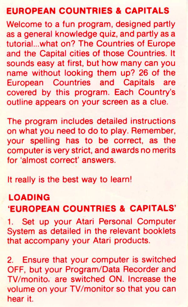 Instructions page 1