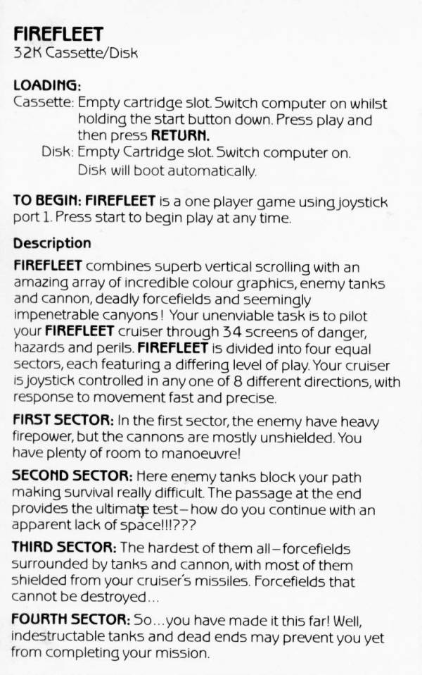 Instructions page 1