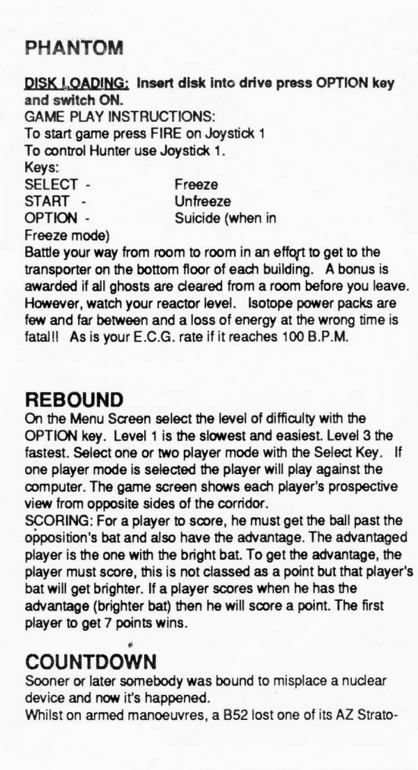 Instructions page 1