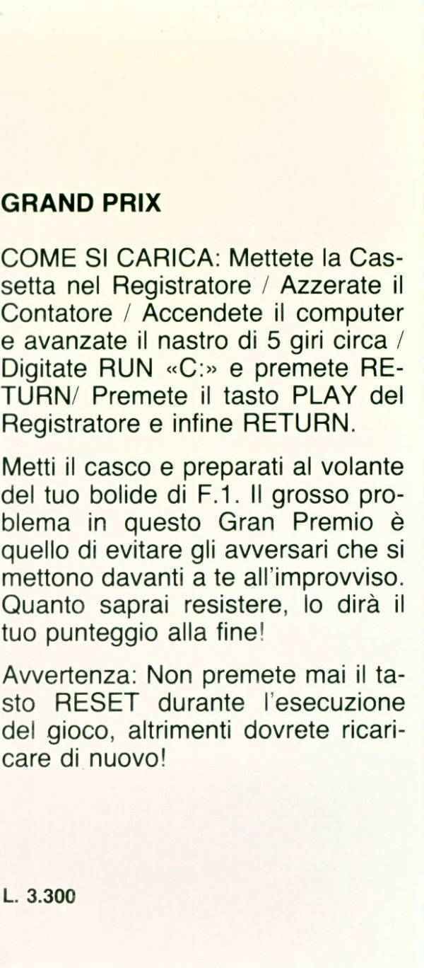 Instructions page 1