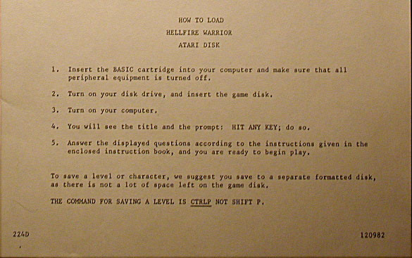 Instructions page 68
