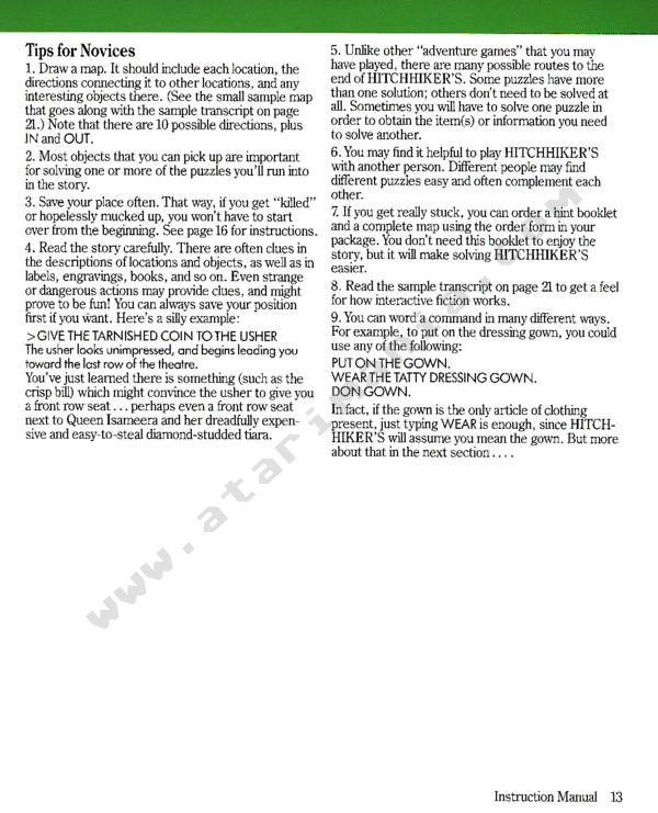 Instructions page 13