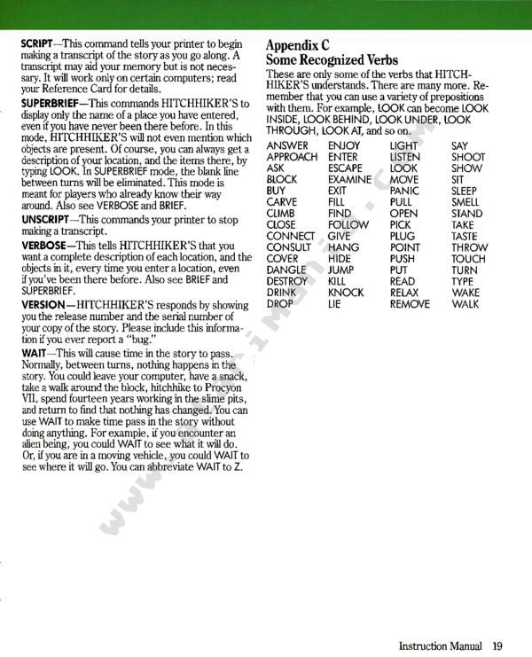 Instructions page 19