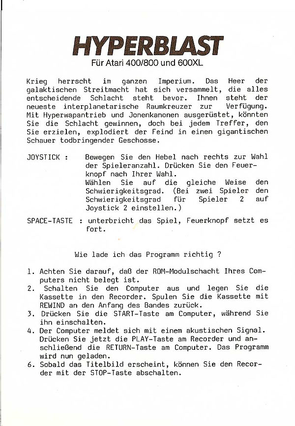 Instructions page 1