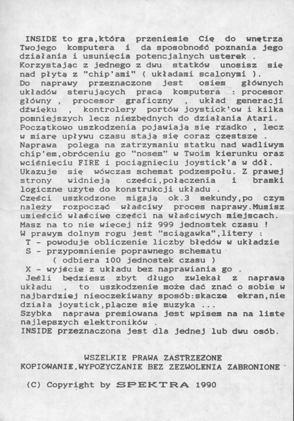 Instructions page 1