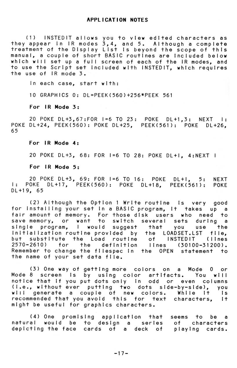 Instructions page 18