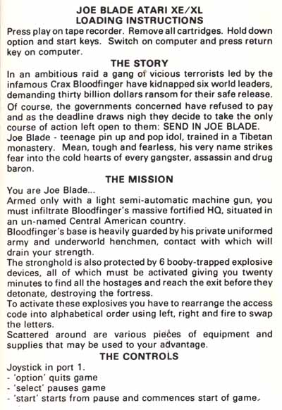 Instructions page 1