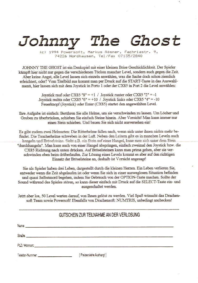 Instructions page 1