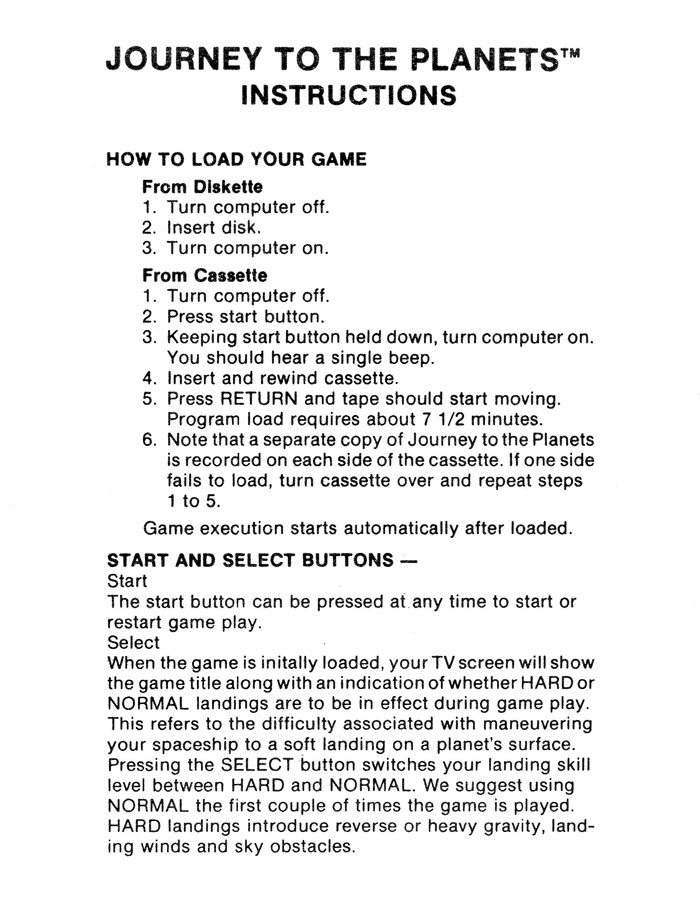 Instructions page 1