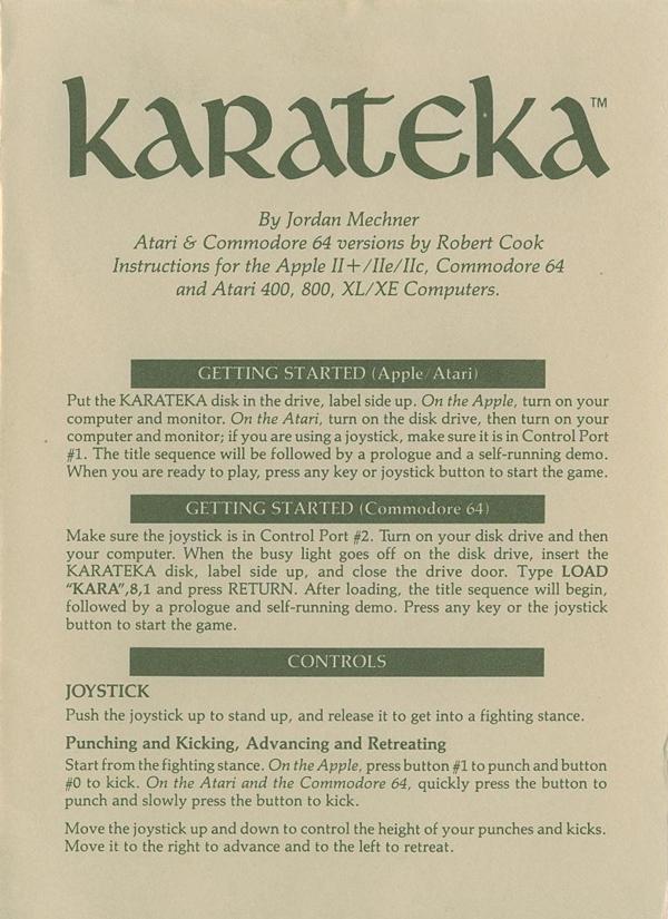 Instructions page 1