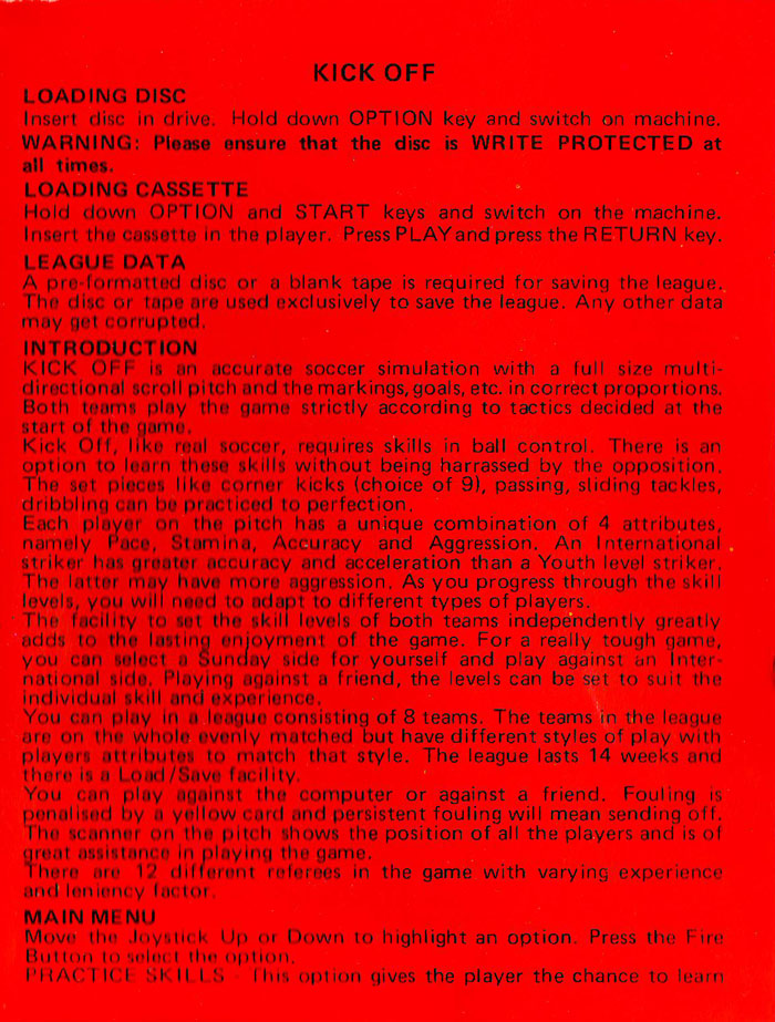 Instructions page 1