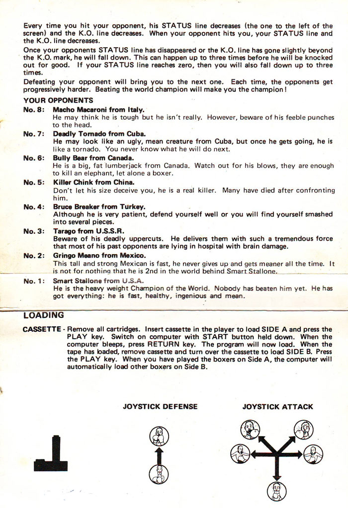 Instructions page 1