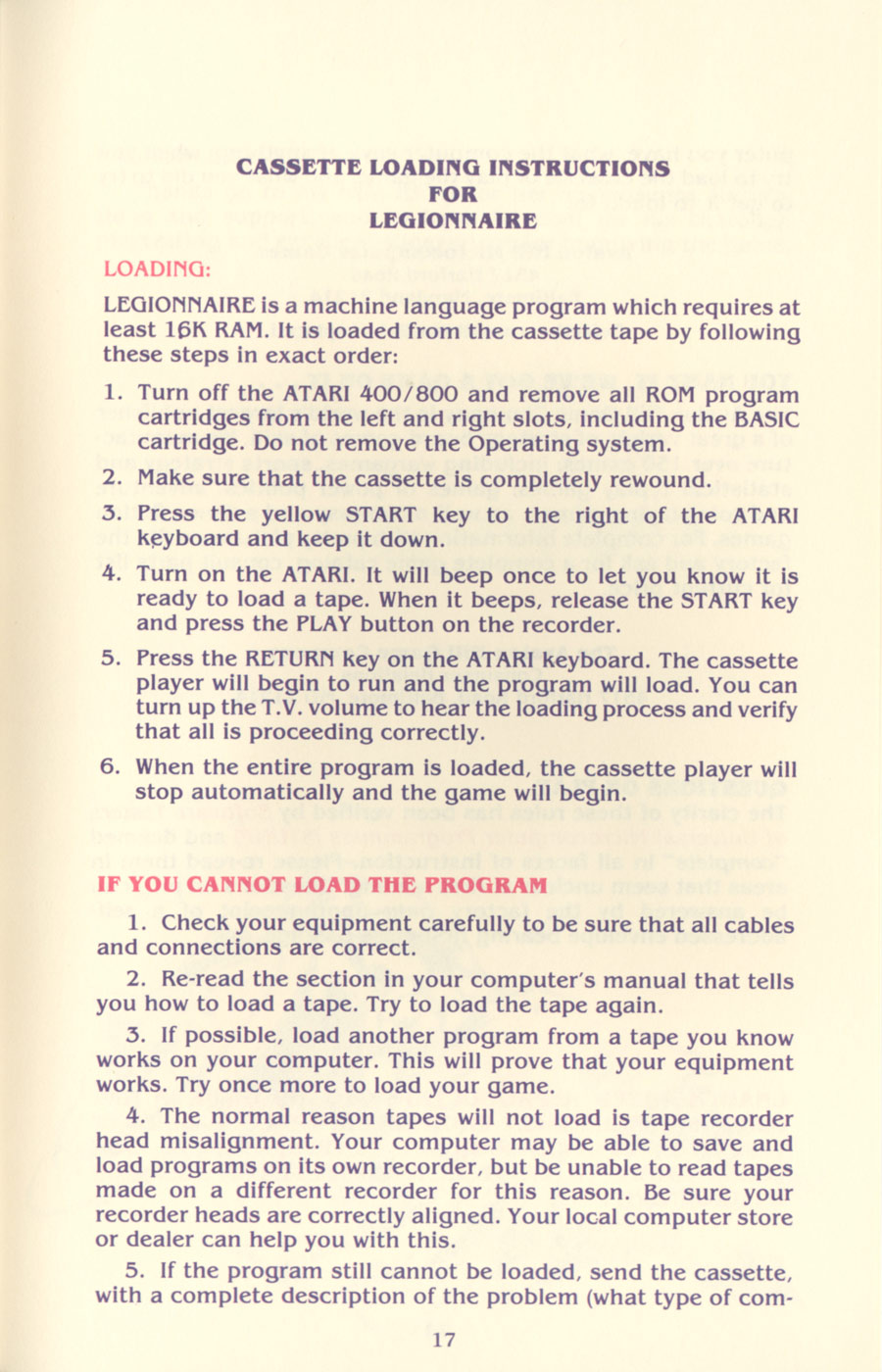 Instructions page 19