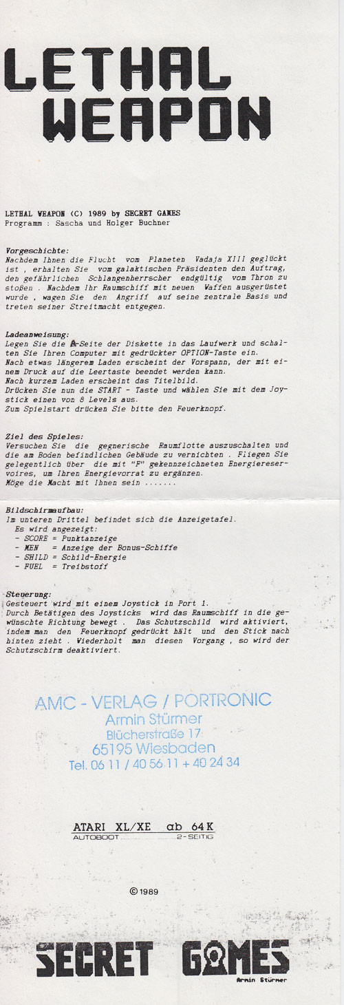 Instructions page 1