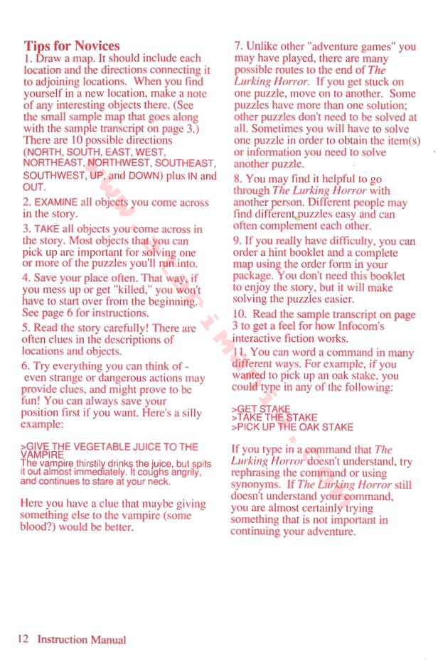 Instructions page 12