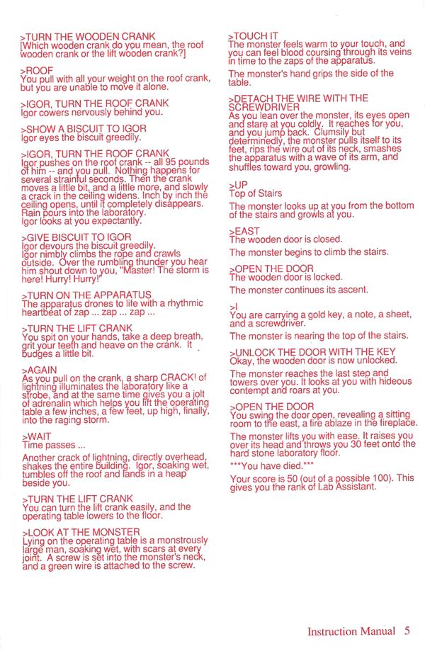 Instructions page 5