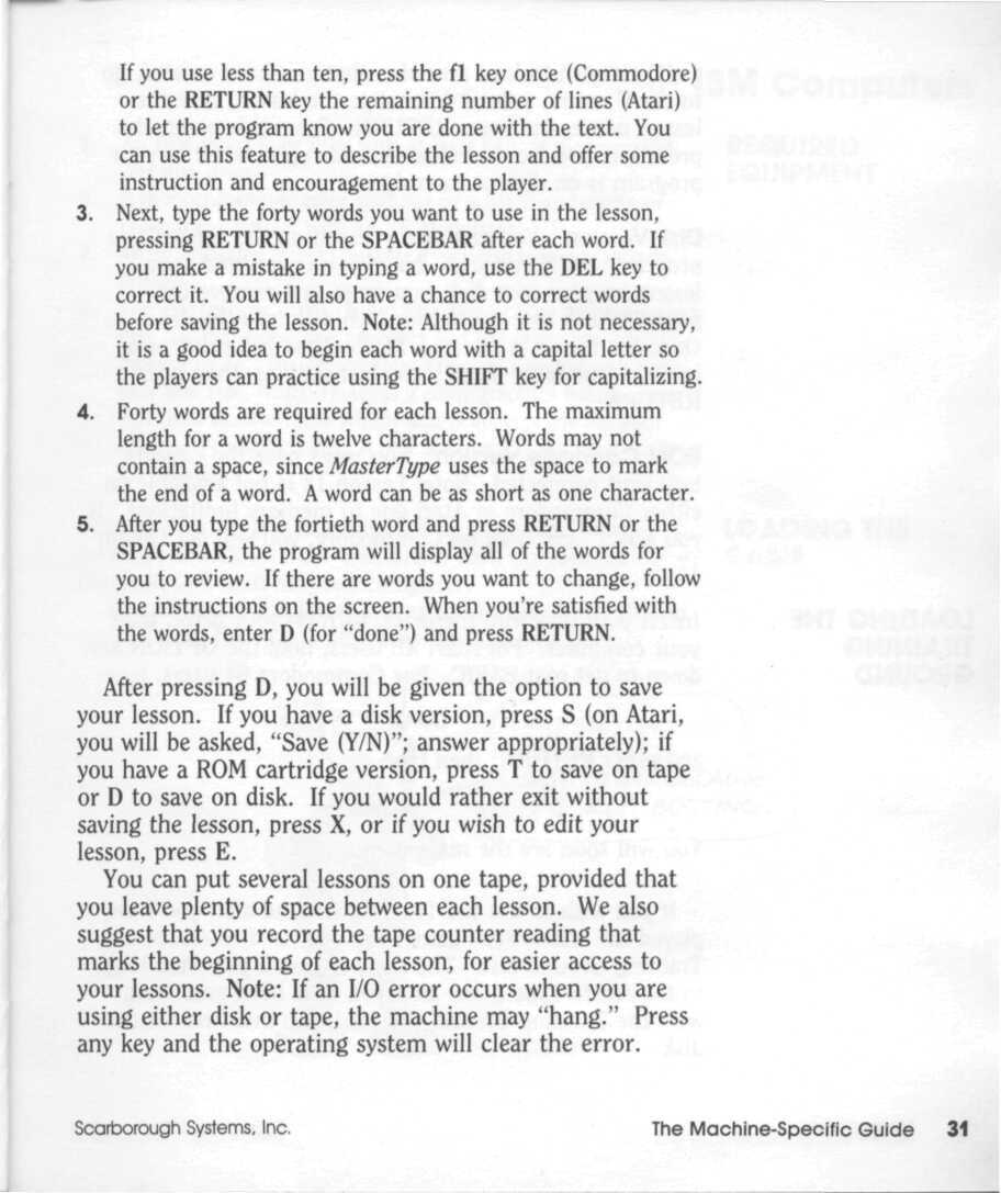Instructions page 33