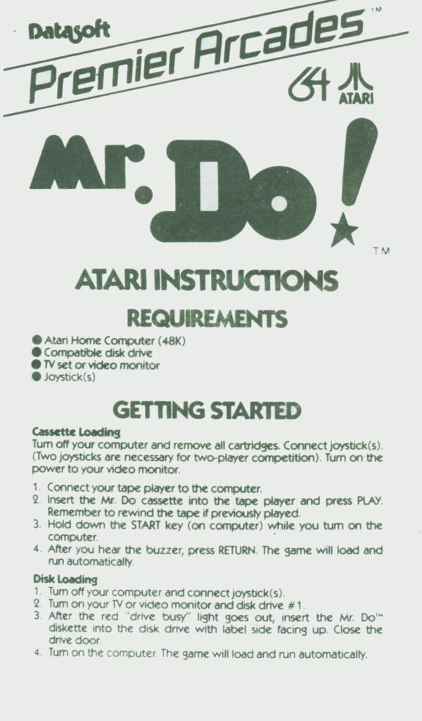 Instructions page 1