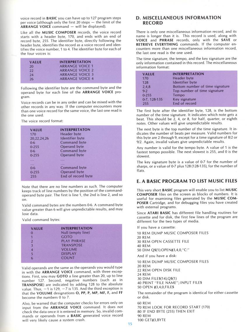 Instructions page 15