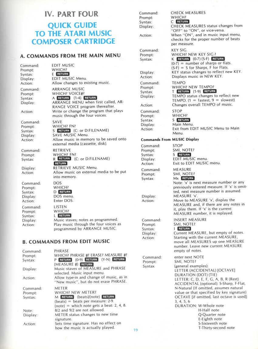 Instructions page 19