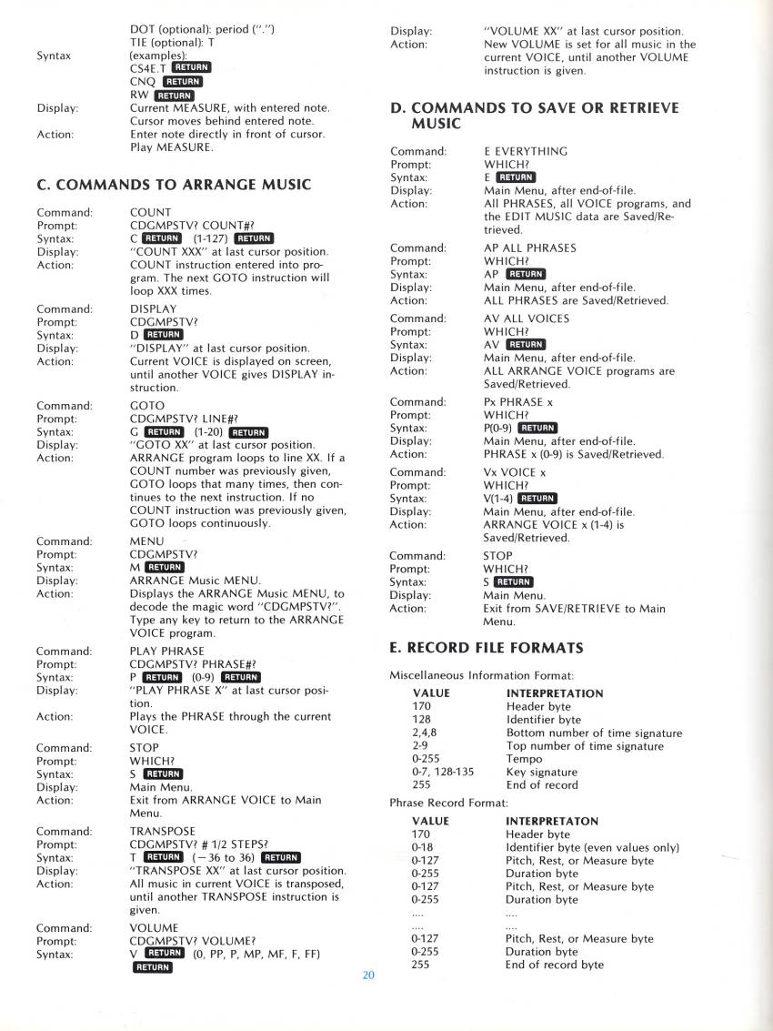 Instructions page 20