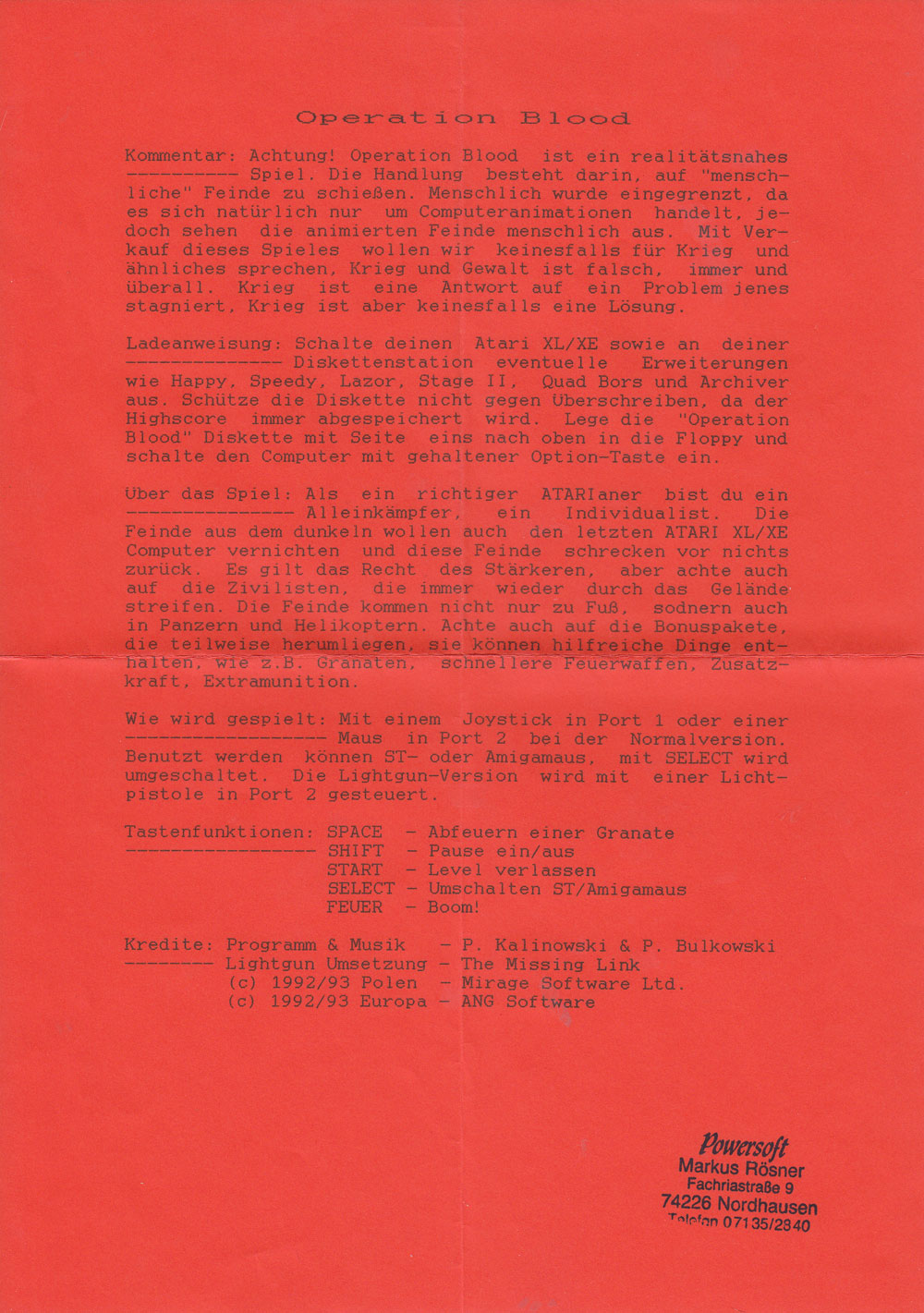 Instructions page 1