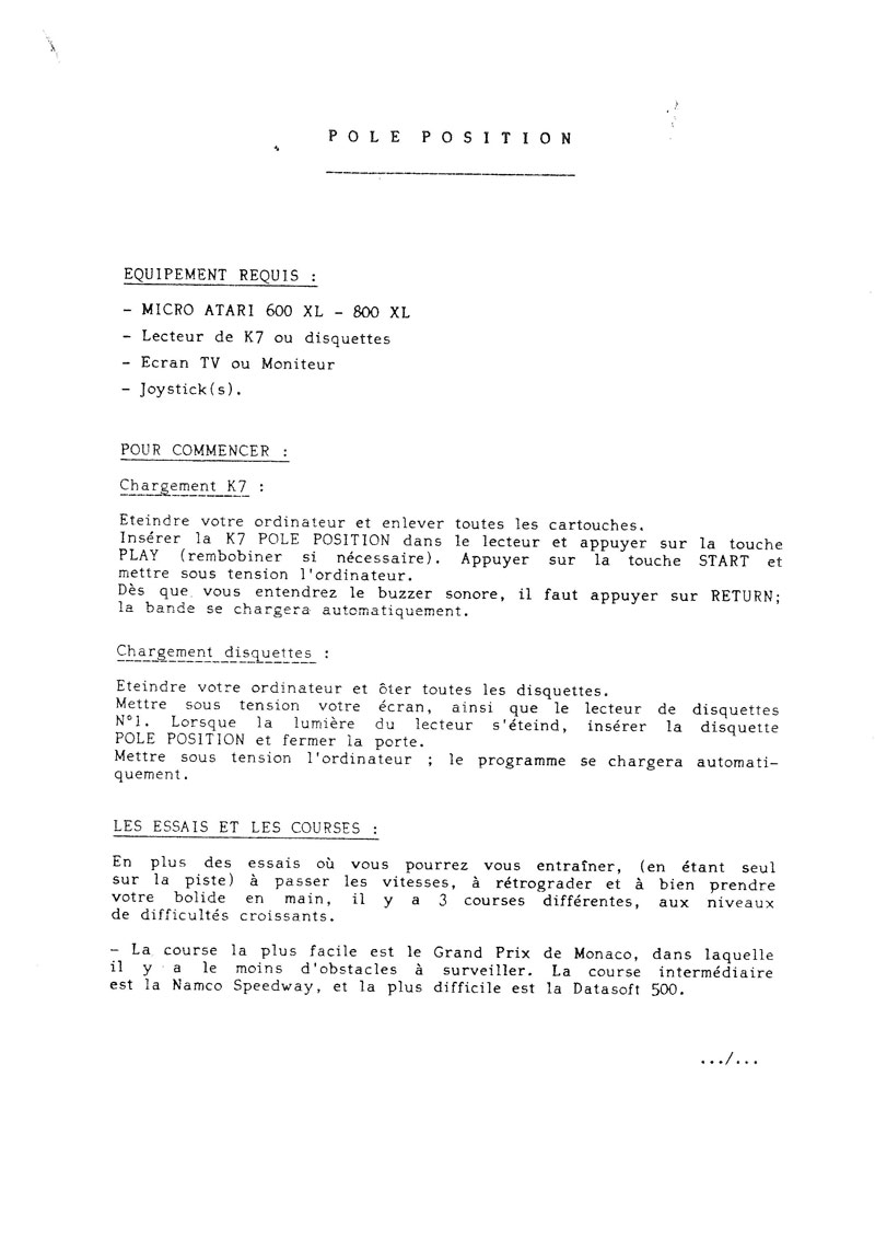 Instructions page 1