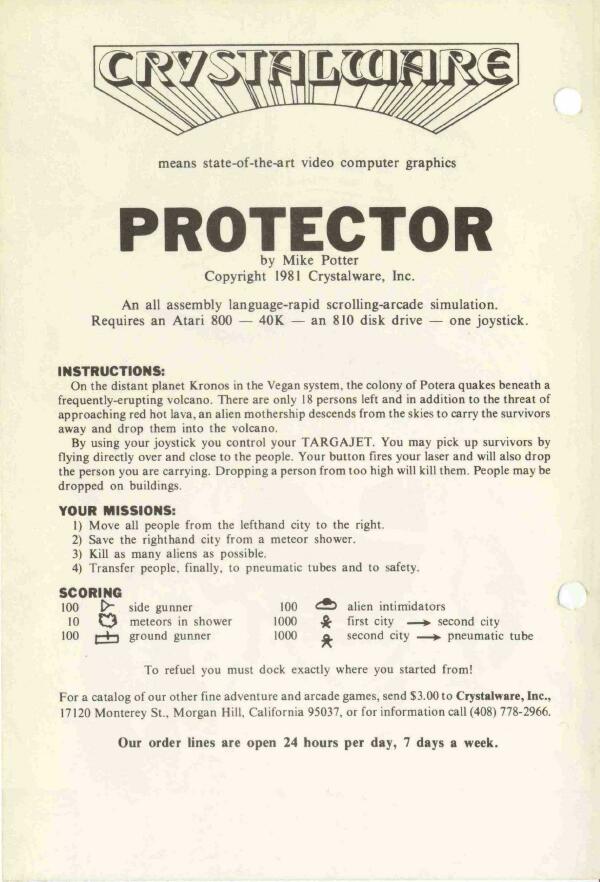 Instructions page 1