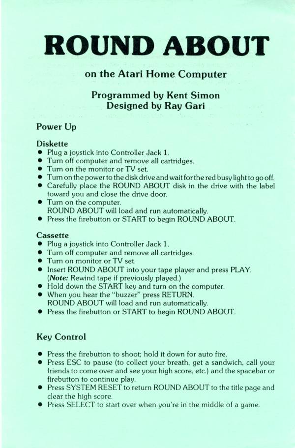 Instructions page 1