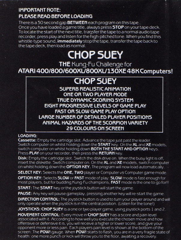 Instructions page 1